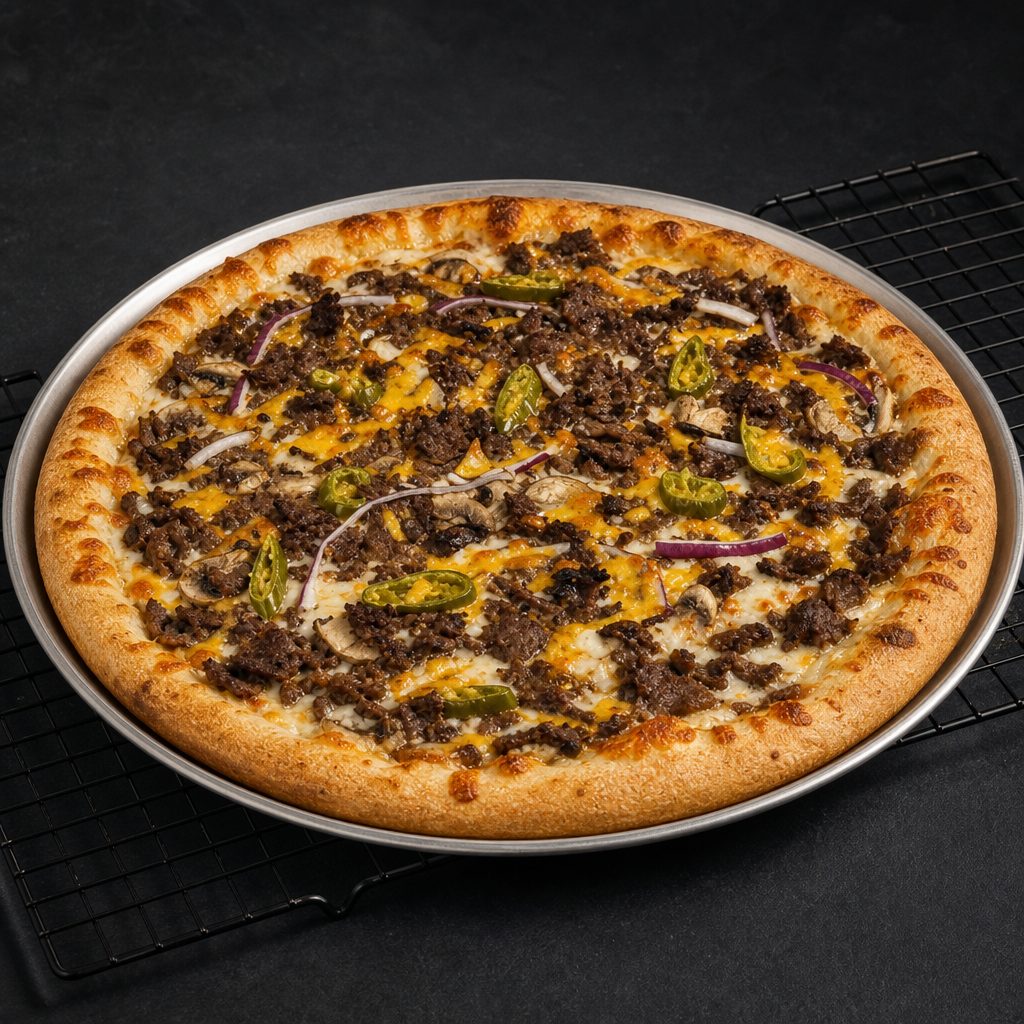 Steak & Cheese Pizza.