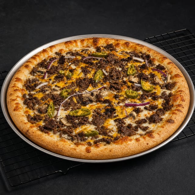 Steak & Cheese Pizza.
