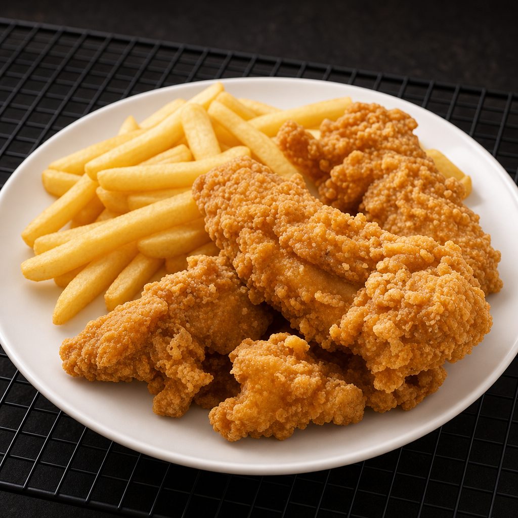 Chicken Tenders with Fries.