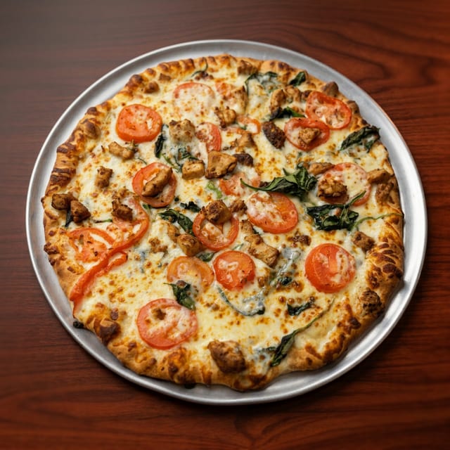 Chicken Florentine Pizza.