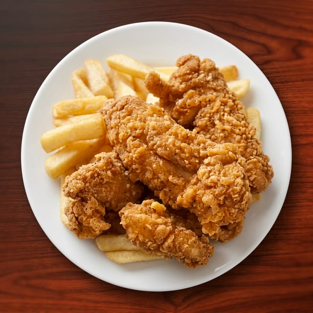 Chicken Tenders with Fries.